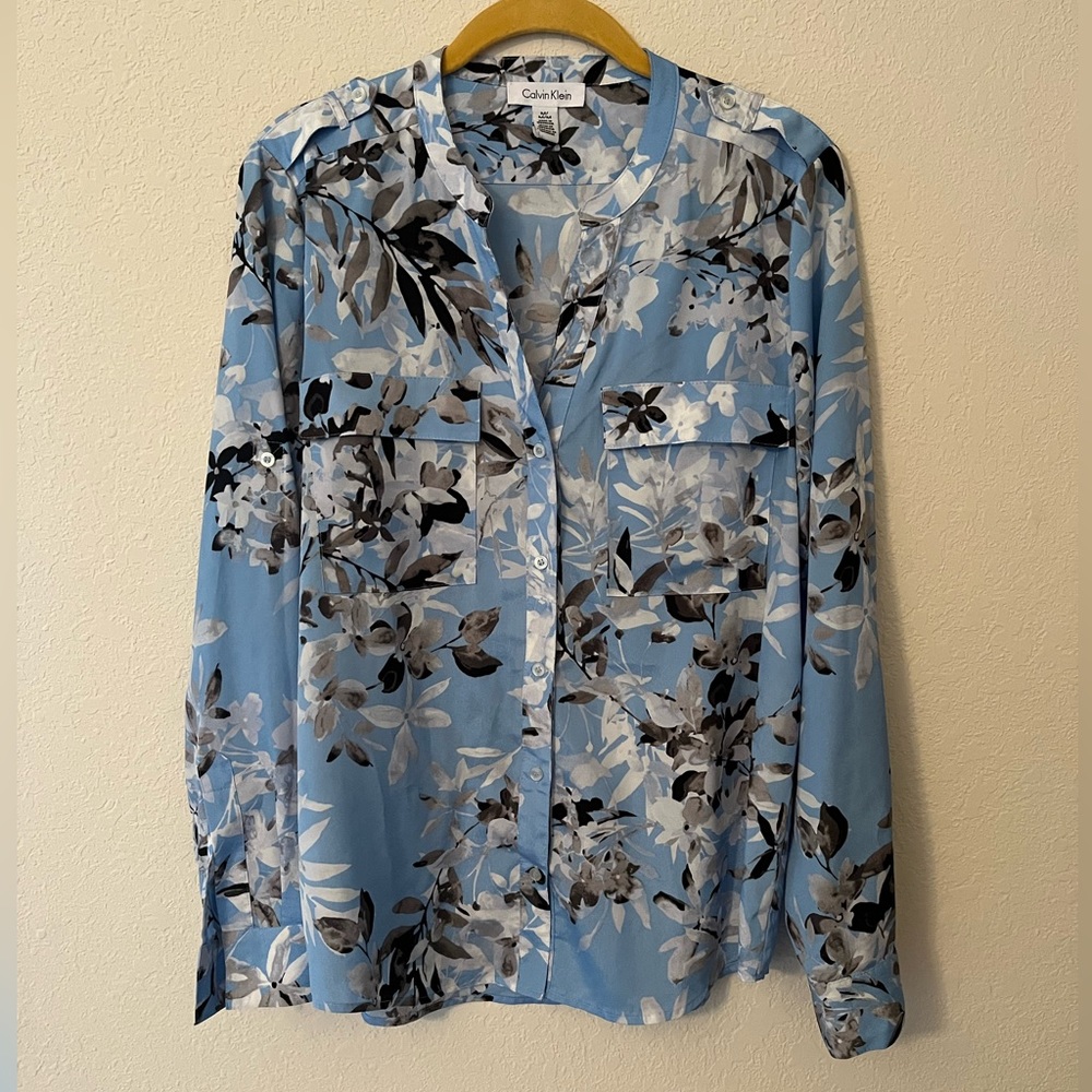 Calvin Klein Blue Floral Print Too